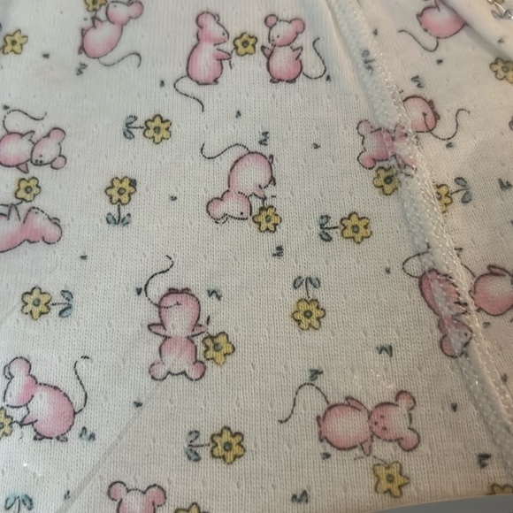 Carter's Baby Bottoms Vintage Cotton Pink Baby Mouse Size Small 0-3 months - Picture 4 of 8